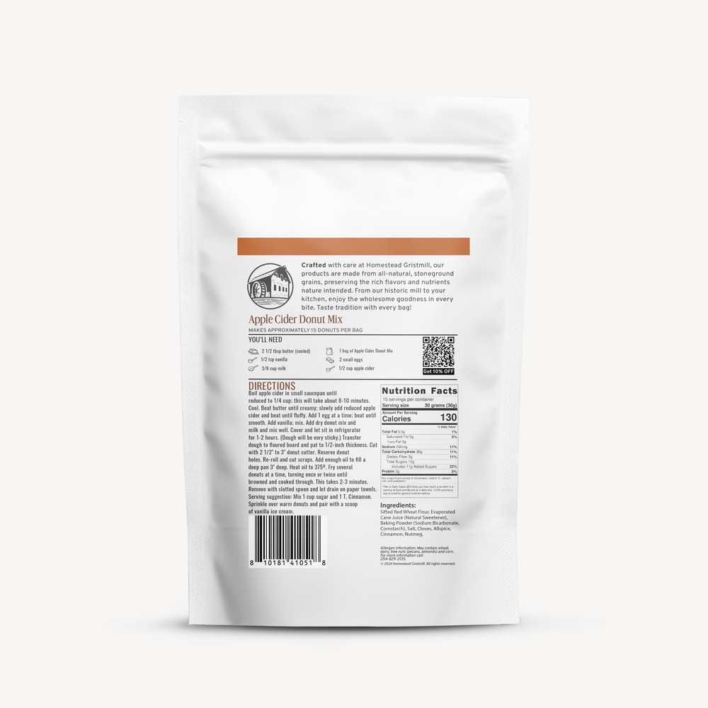 Apple Cider Cake Donut Mix - Homestead Gristmill