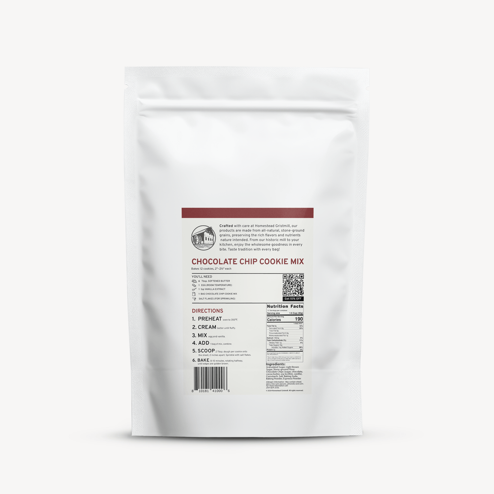 Chocolate Chip Cookie Mix - Homestead Gristmill