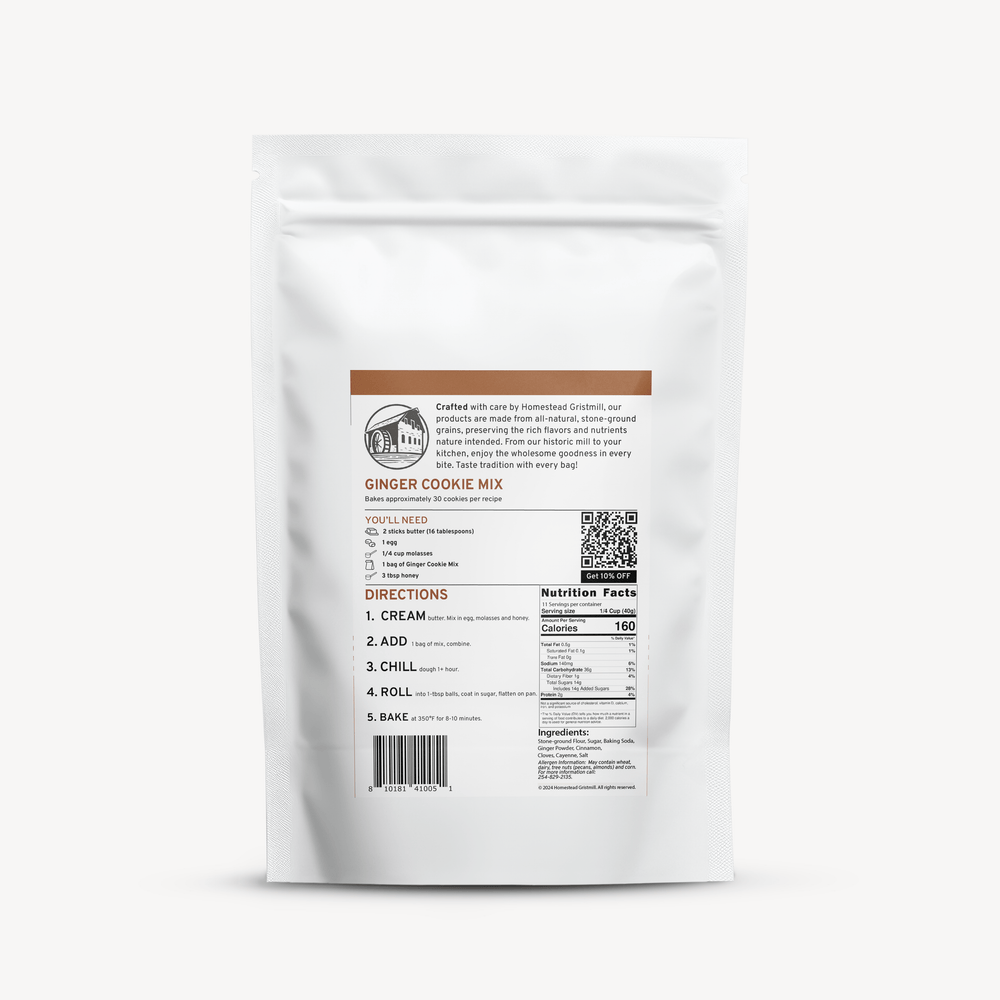 Ginger Cookie Mix - Homestead Gristmill