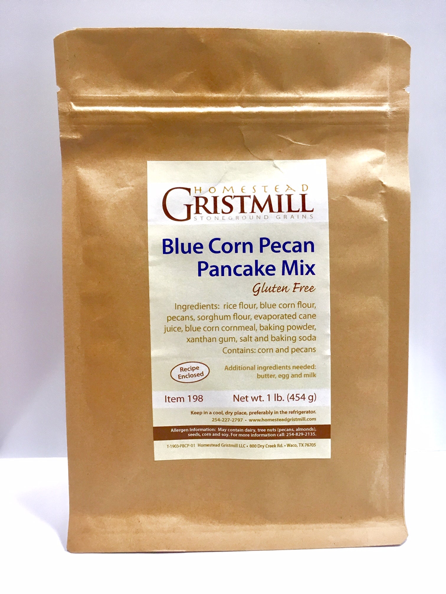 Gluten-Free Blue Corn Pecan Pancake Mix